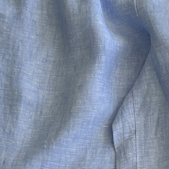 J.Crew Blue Wide Leg Seaside Linen Cropped Pant Trouser Size S - Picture 4 of 13